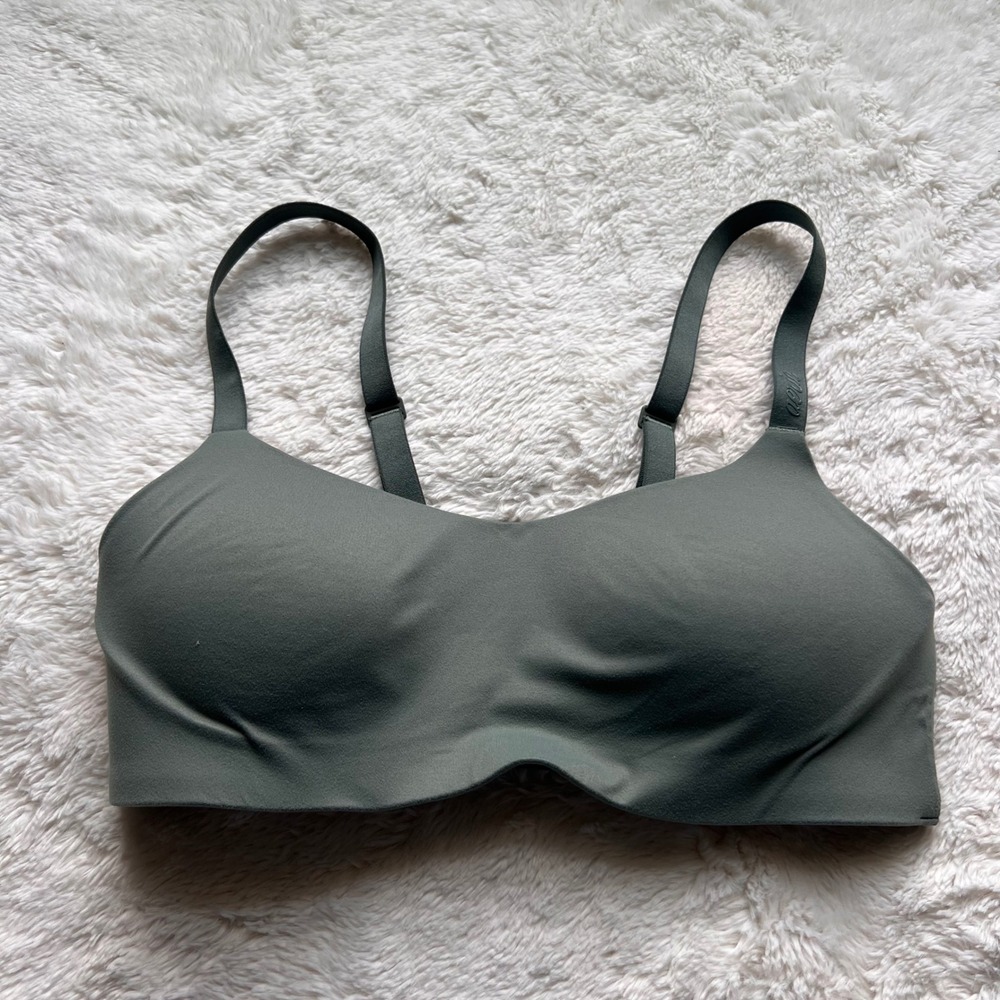 Aerie Smoothez Wireless Lightly Lined Bra Dark Green Small NWOT Everyday Comfort